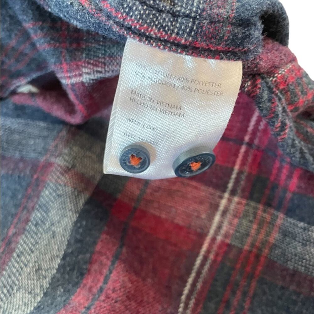 Weatherproof Shirt Mens XXL 2XL Hipster Plaid Flannel Long Sleeves Red Black - Picture 8 of 10